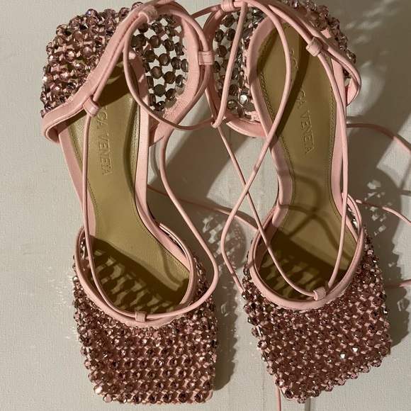 Bottega Veneta Crystal Embellished Stretch Sandal - Picture 2 of 7